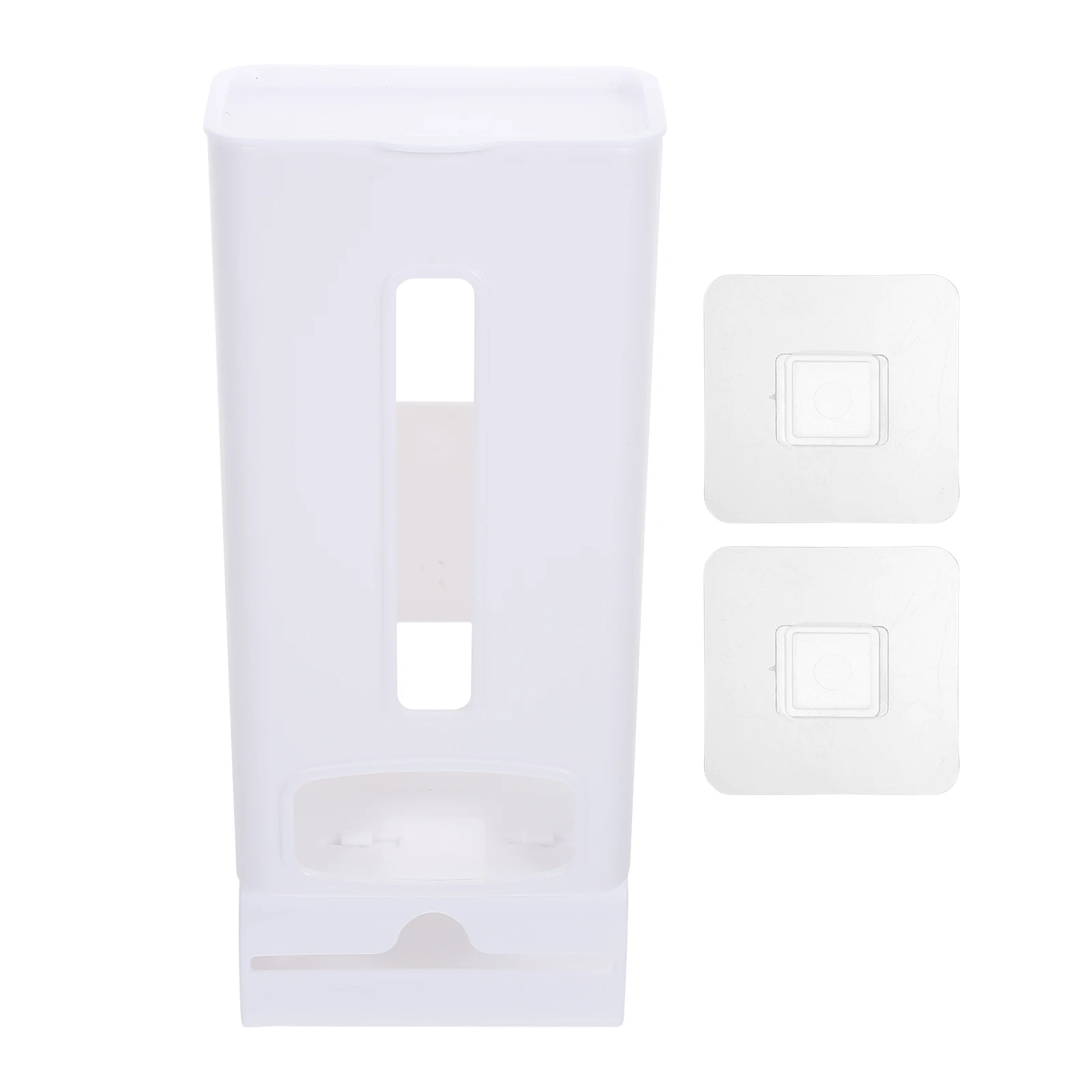 

Wall Mount Grocery Bag Holder Plastic Storage Dispenser White Space Saving Removable Kitchen Hall Bathroom Shelf Cabinet