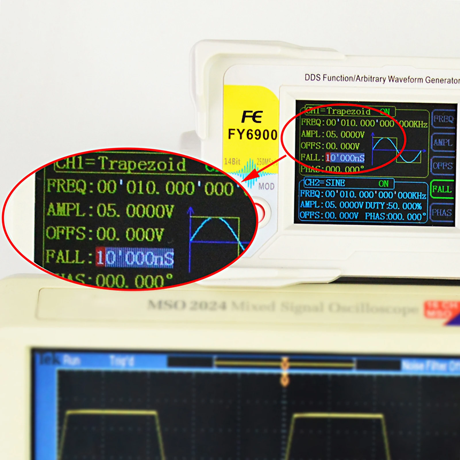 FY6900-100M Digital DDS Signal Generator Dual-channel Signal/Arbitrary Waveform Generator Pulse Signal Source Frequency Meter