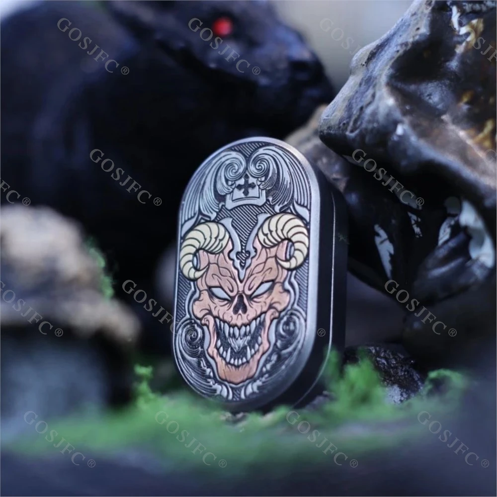 FZEDC F2 Candela magica Meccanica a cricchetto denso Titanio Intaglio del dito Fidget Slider Giocattolo di decompressione
