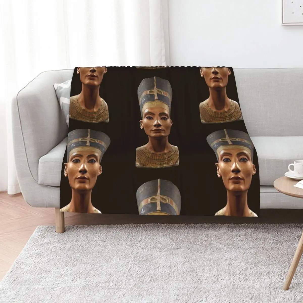 

Queen Nefertiti Throw Blanket Travel Size Cozy Blanket for Plane Train