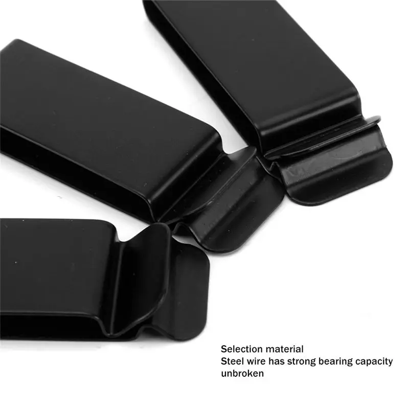 20 Pcs Metal Belt Clip Buckle Spring Hook Belt Clip With 20 Pairs Rivets For Belt Bag Leather DIY (Black) Eco-Friendly