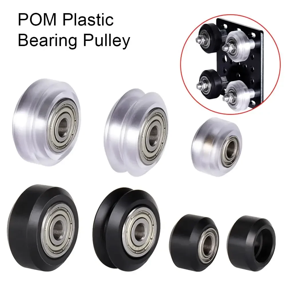 1Pc/5Pcs 625ZZ 625RS Bearing Pulley Plastic Small Big V-Slot Models POM Wheel Black Transparent MR105zz Idler Gear