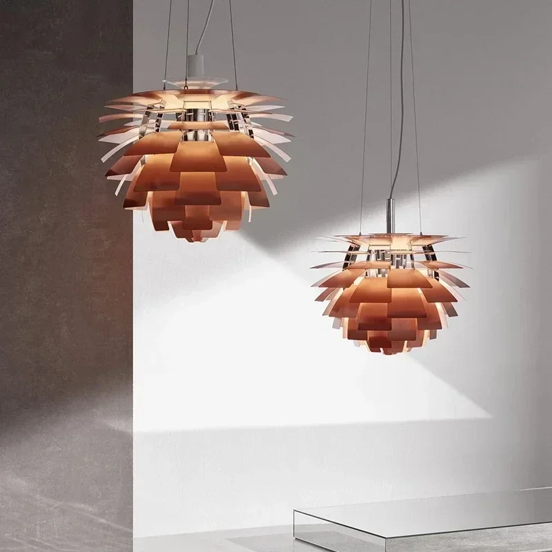 Imagem -06 - Moderno Criativo Pine Cone Pendant Light Led Minimalista Nórdico Chiba Restaurant Pendant Light Decoração para Casa Luz de Alumínio