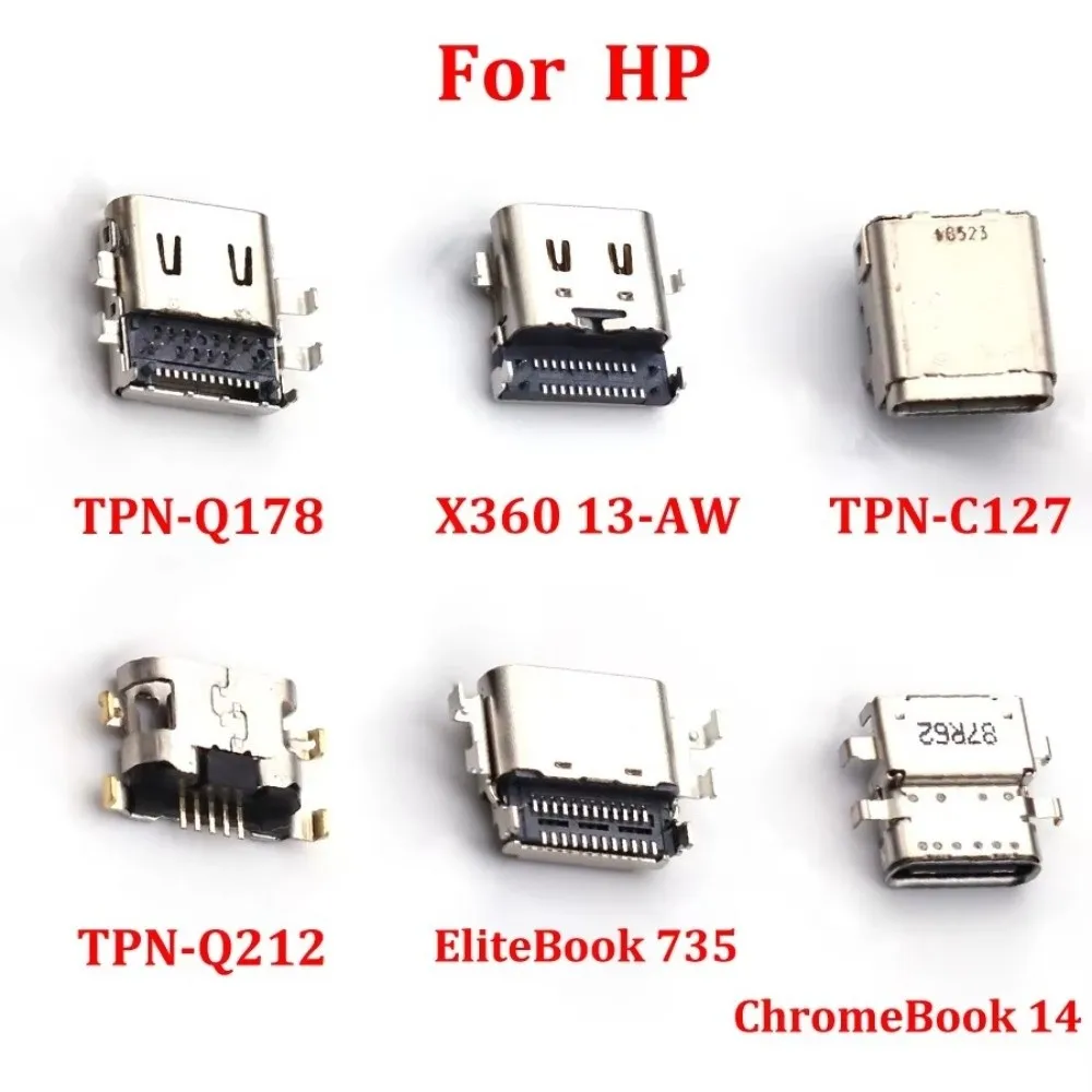 Precision Fit Type-C Charging Port USB-C Power Jack for For HP Elitebook 735 Chromebook14 5G X360 13-aw 13-ap TPN-Q212 Q178 C127