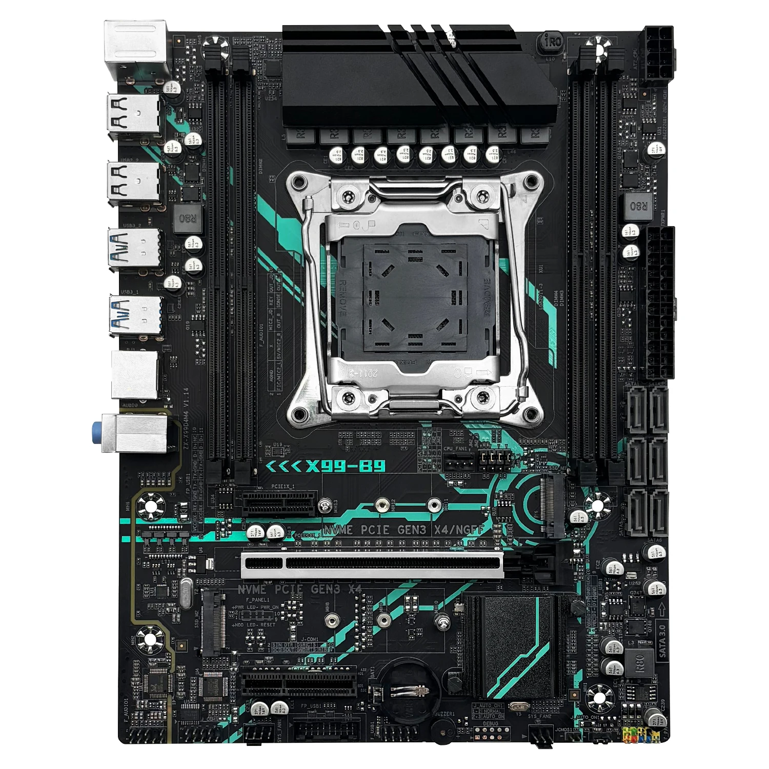 Imagem -06 - Motherboard Kit Grupo Lga20113 Xeon e5 Série V3v4 Processador Cpu Memória Ddr4 Nvme M.2 Ssd M-atx Usb 3.0 Machinist-b9 X99