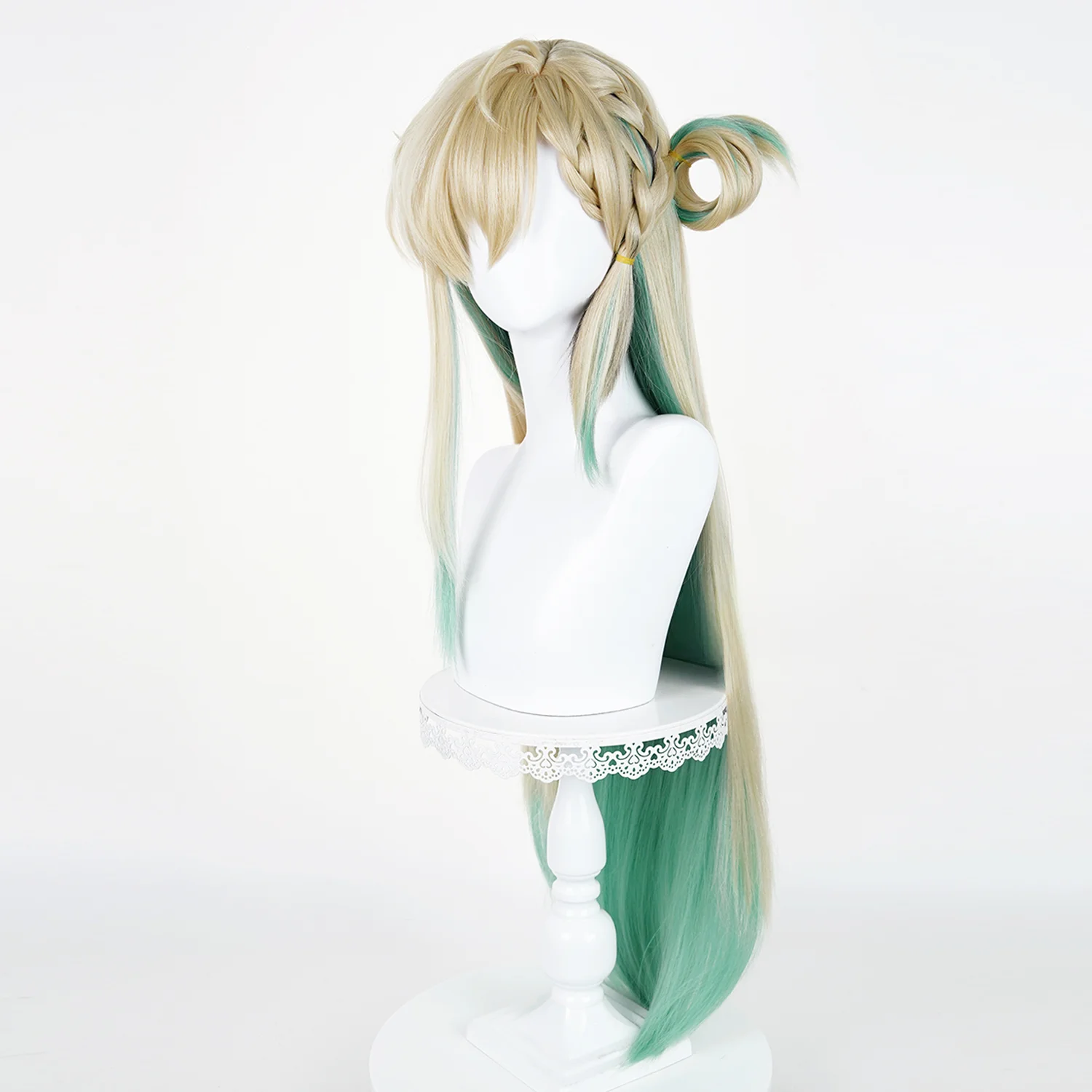 Game Wuthering Waves Lynae Cosplay Pruik Lynae Lange Gouden Pruik Gradiënt Groene Tips Cosplay Haar Voor Comicon Party Volwassen Vrouwen Mannen