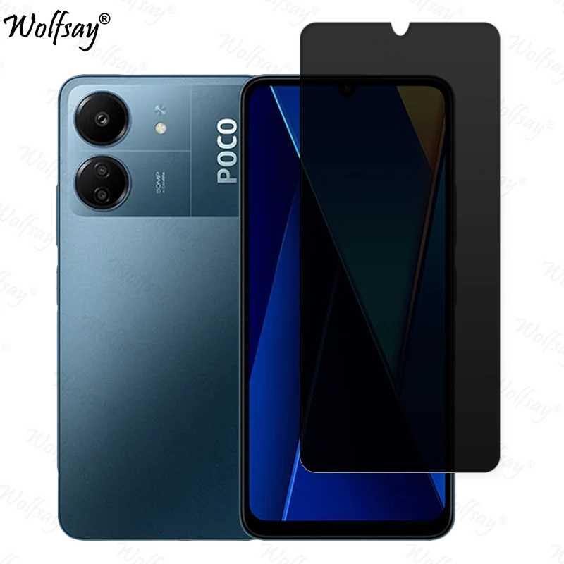 Privacy Screen Protector For Xiaomi Poco C65 Anti-Spy Tempered Glass For Poco C65 C 65 Camera Glass For Poco C65 Glass 6.74 inch