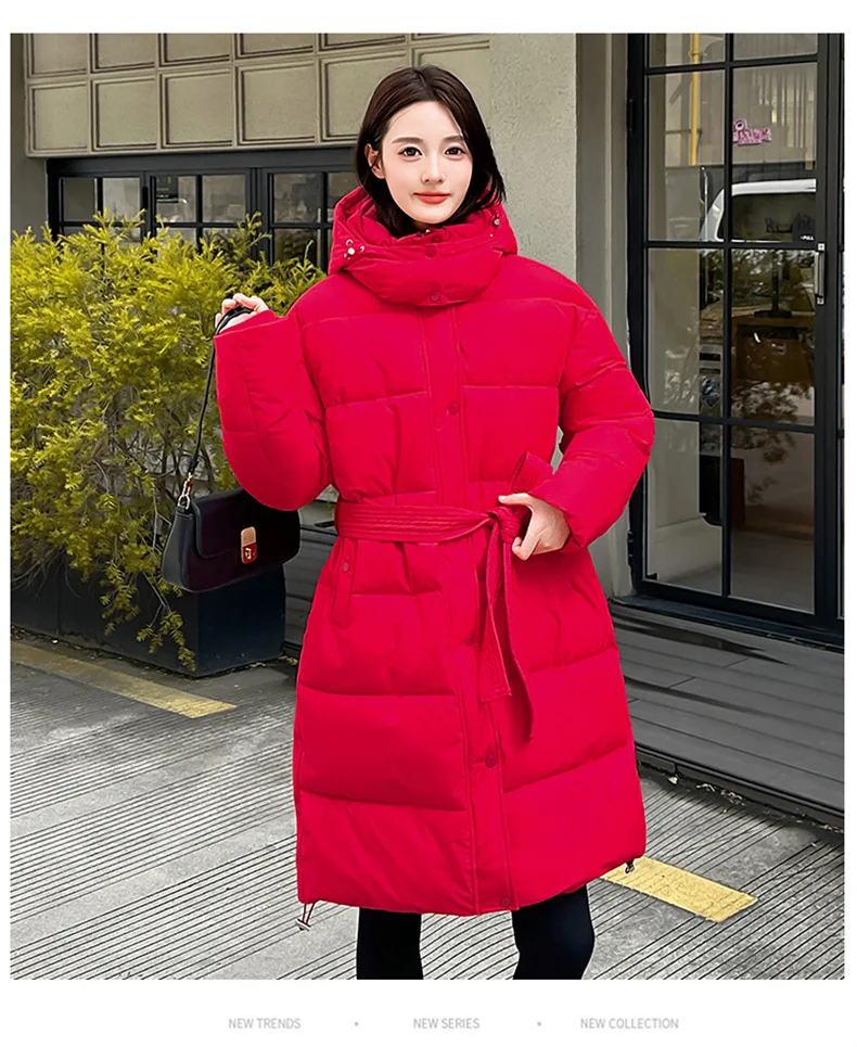 Korean Fashion 2026 Winter New Solid Color Long Sleeve Hooded Cotton Jacket Women's Fashion Versatile Simple Warm Casual Jacket