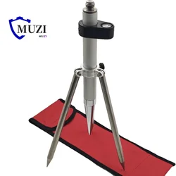 Stainless Steel Mini Tripod Prism Pole Holder with 5/8