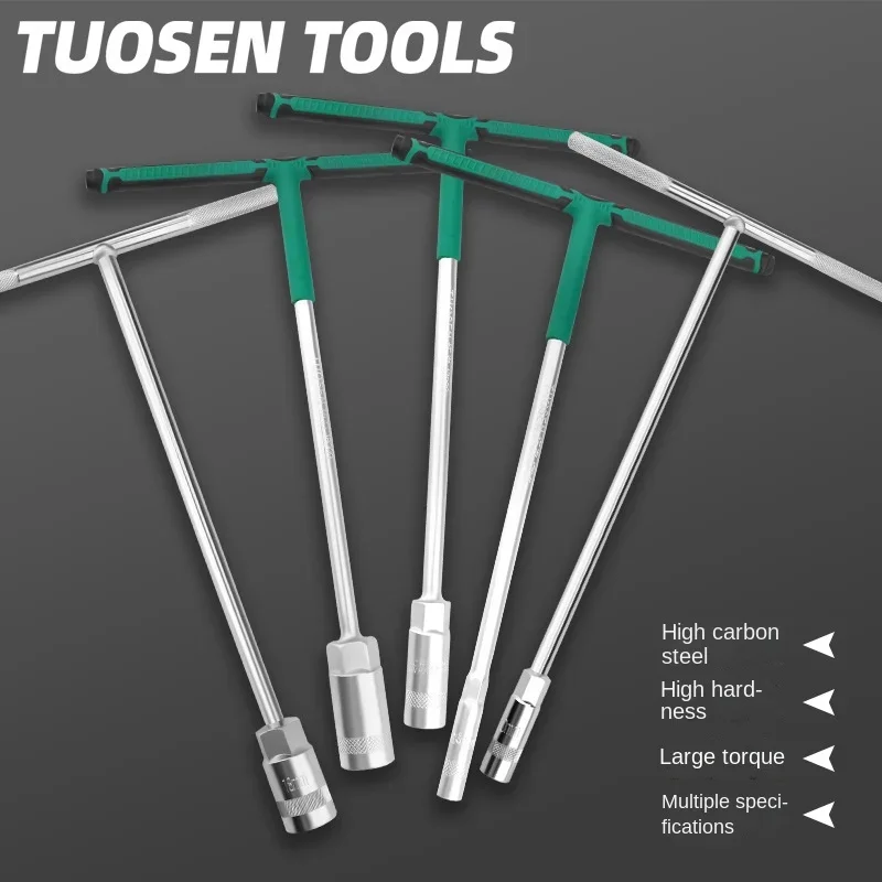 الأبيض T-شكل وجع 15 مللي متر إلى 19 مللي متر مفتاح بانة دليل توفير العمالة سداسية عرافة T نوع مفتاح بانة لصيانة السيارات