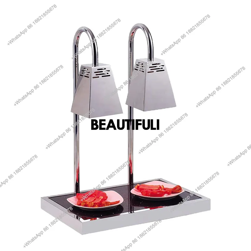 Commercial stainless steel square lamp four-head cutting table thermal insulation  sun  thermal insulation  hotel