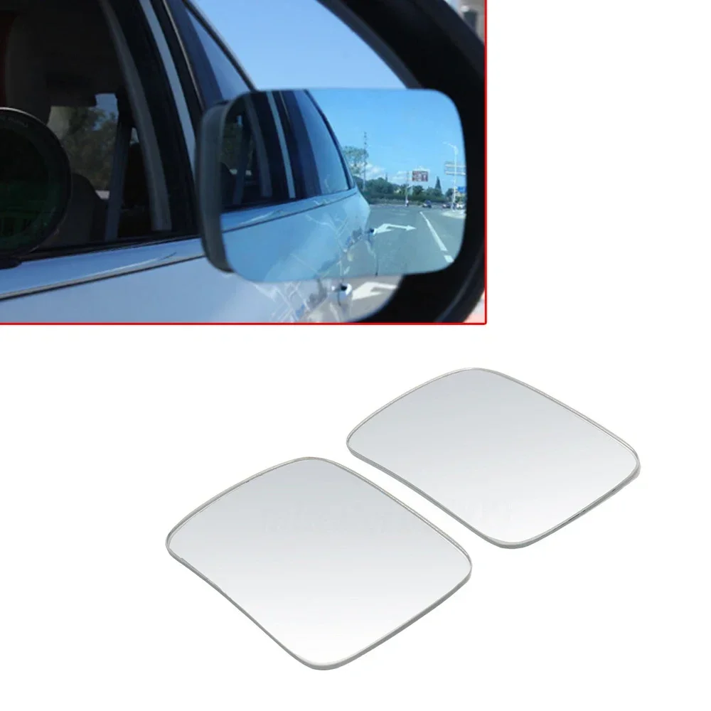 2pc Adjustable Car Blind Spot Glass Mirror 360 Degree Side Wide Angle Rear View Small Frameless Round Mirror Auto Safety Driving