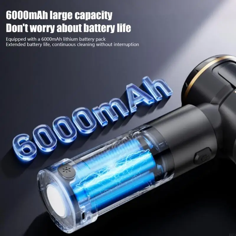 Detachable Cordless Car Vacuum with LED Flashlight Function Multifunctional 