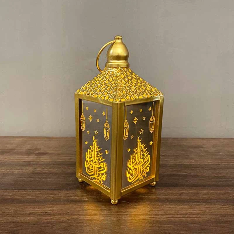 FULL-Elegant Square Ramadan Hanging Light Eid Mubarak Elements Light Eid Ramadan Lamp