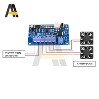 DC 12V 24V 4A Fan Temperature Control 2/3/4 Cable Chassis Fan Speed Regulation Module PWM Thermostat Speed Governor