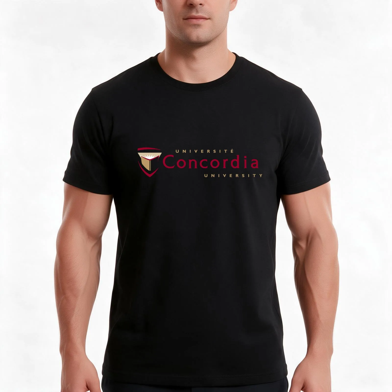 concordia univ Logo T-Shirt Summer Casual Cotton Tee Oversized Streetwear Tops Vintage Graphic Print Loose Fit Short Sleeve