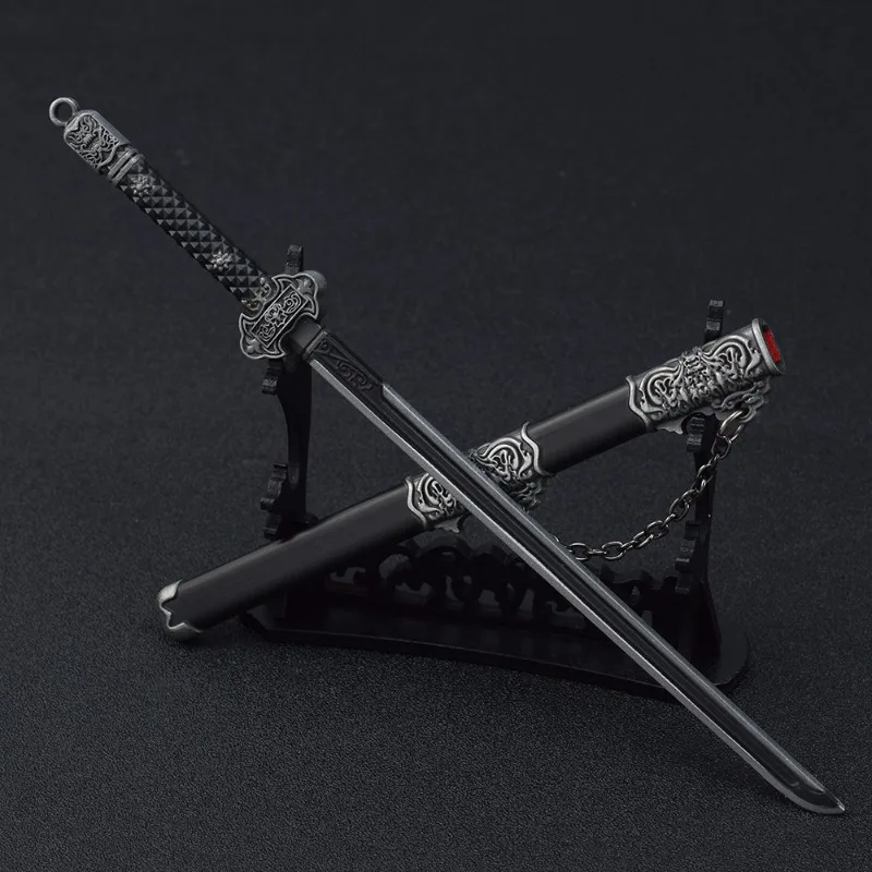 Réplica de espada Tang Hengdao de Metal con vaina, artesanía de arte chino antiguo, decoración de escritorio coleccionable genial para regalo de hombres
