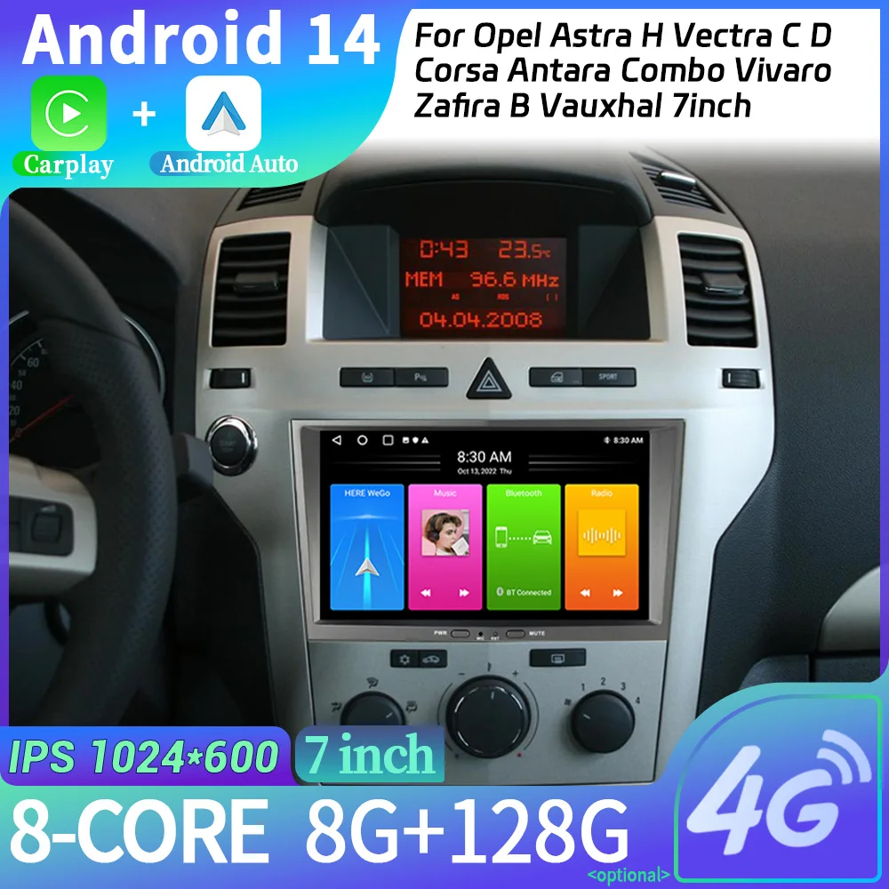 Car Radio Screen GPS Android For Opel Astra H Vectra CD Corsa Antara Combo Vivaro Zafira B Vauxhal Wireless Carplay Multimedia