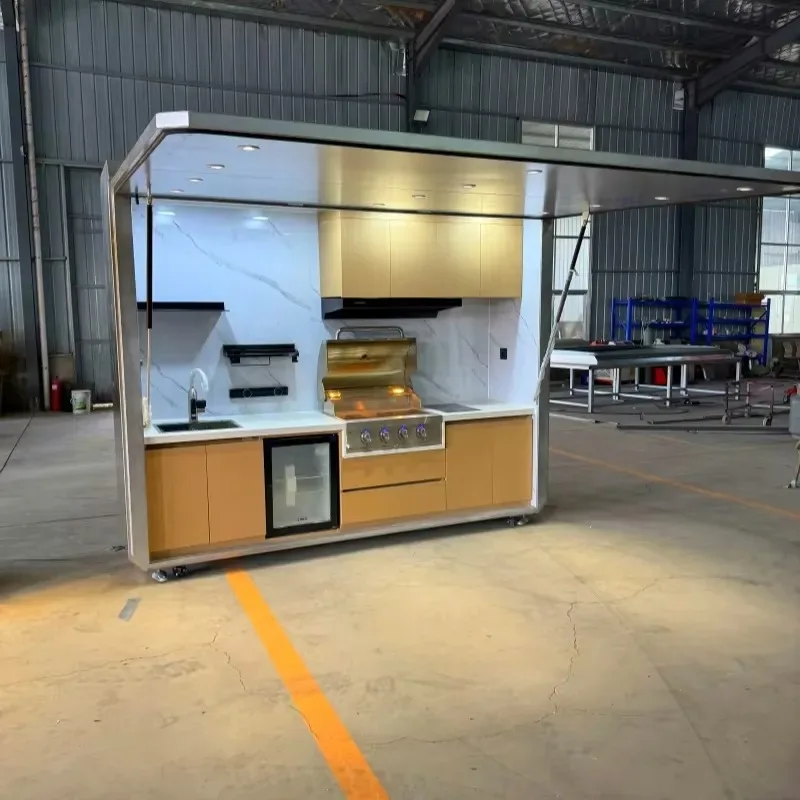 Modern Outdoor Prefabricated Cabinet for Garden Resort Weatherproof Design Suitable for Camping Activities Easy to Install