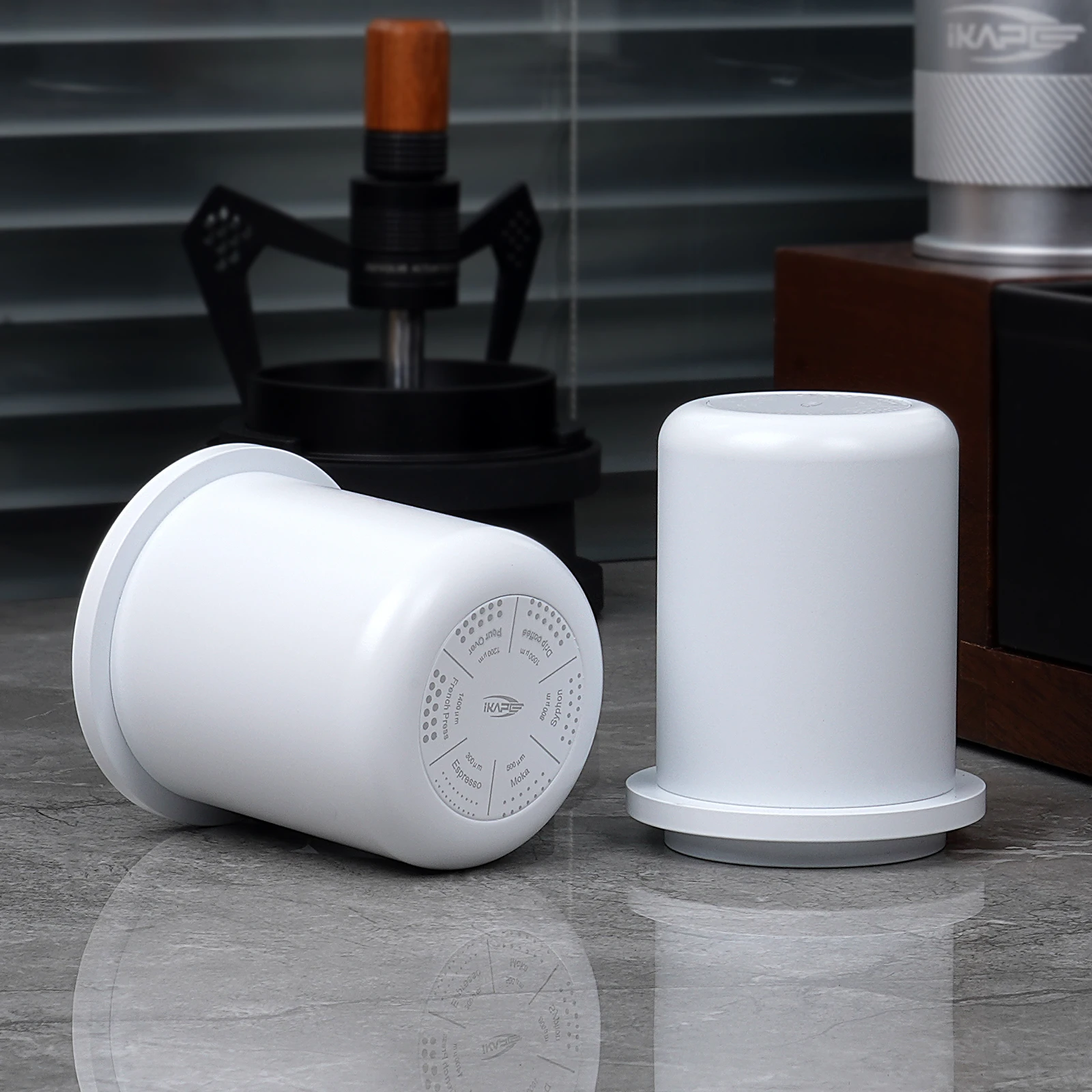 IKAPE Espresso Dosing Cup, Compatible with All the 51-58MM Portafilters, Espresso Coffee Accessory, Made of Aluminum