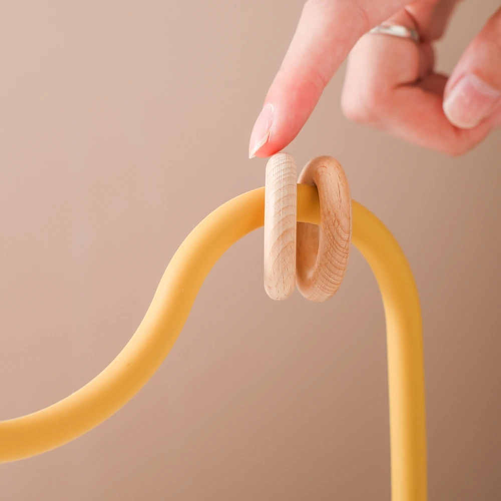 Baby Spielzeug Silikon Lernspielzeug Säugling Montessori Spielzeug Zahnen Track Labyrinth Holz Achterbahn Perle Baby Zubehör Beißring – Detail 15