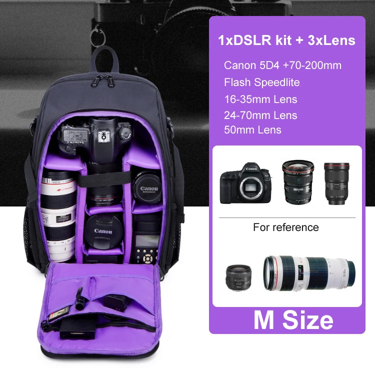 Großer Wasserdichter Fotografie-Kamerarucksack mit Regenschutz für Canon, Nikon, Sony, Pentax - Geeignet für Video-Stativ und DSLR – Detail 9