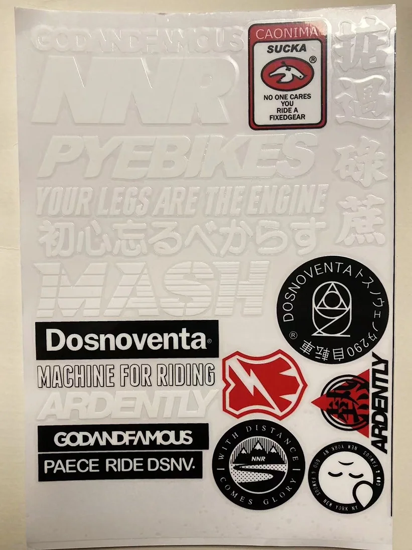 High Precision Drawing Bicycle Sticker Dead Fly Bike Frame Sticker Cadence NNR MASH GODANDFAMOUS Fake Reflective Patch