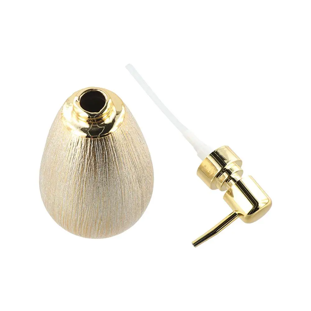 

400ml Ceramic Press Pump Bottles Luxury Gold Lotion Bottle Shower Gel Nordic Hand Sanitizer Bottle Bathroom Kitchen Accessories