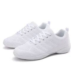 Youth Competition Cheerleading Breathable Sneakers Girls White Dance Training Shoes Children's Competitive Aerobics Shoes