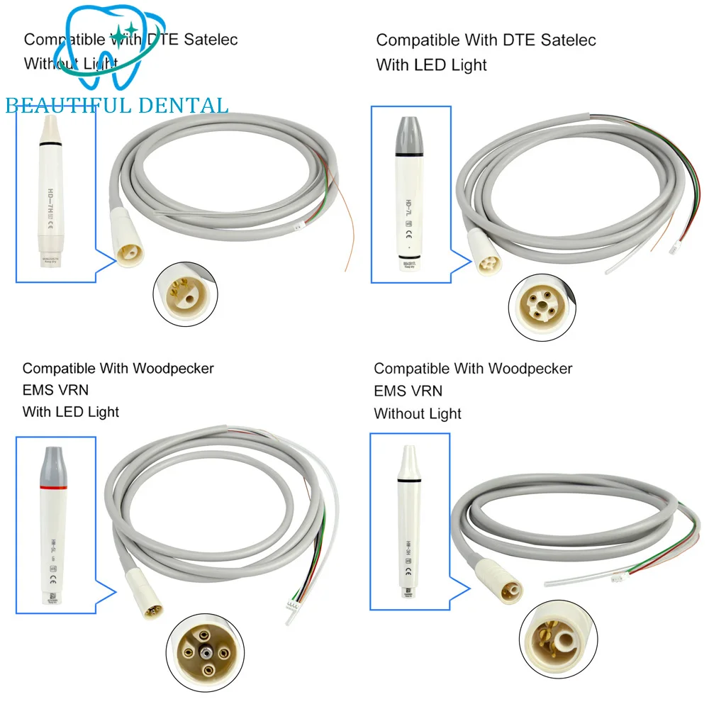 NEW Dental Ultrasonic Scaler Cable Woodpecker DTE Dental Ultrasonic Piezo Scaler Handpiece Connecting Ultrasonic
