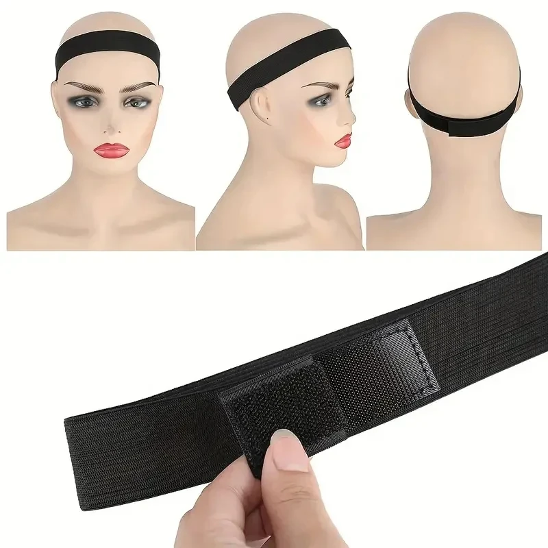 2/5 /10 pieces per package elastic headband wigs grip band lace melting band adjustable fixed wig wrap band image 4