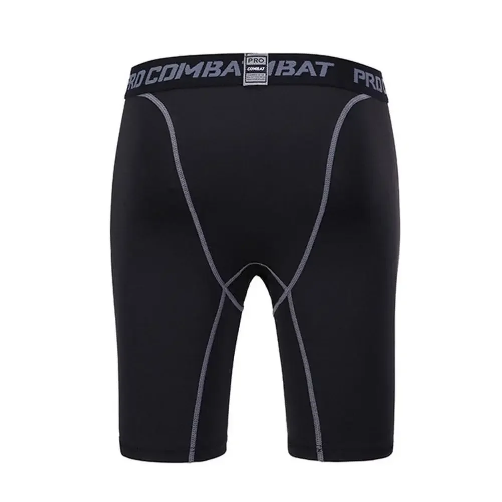 Male Fitness Quick-Drying Tight Shorts Elastic Compression Leggings Training Pants Men Running Shorts Comfort Tights Skinny