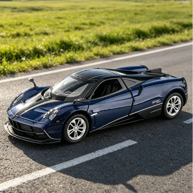 Jiaye 1:36 China Dragon Simulation Alloy Sports Car Sound and Light Pull Back Toy Car with Base Ornament