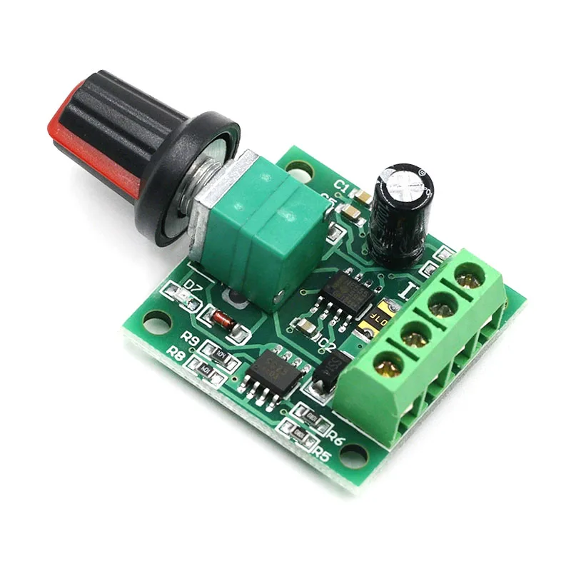 1803BK PWM Motor Speed Controller 1.8V-12V 2A DC Motor Speed Regulator Adjustable Drive Module with Potentiometer On/Off Switch