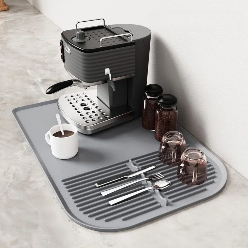 Toaster Silicone Pad Toaster Large Coffee Machine Mat Coffee Cup Coaster Bar Counter Multifunctional Drain Mat