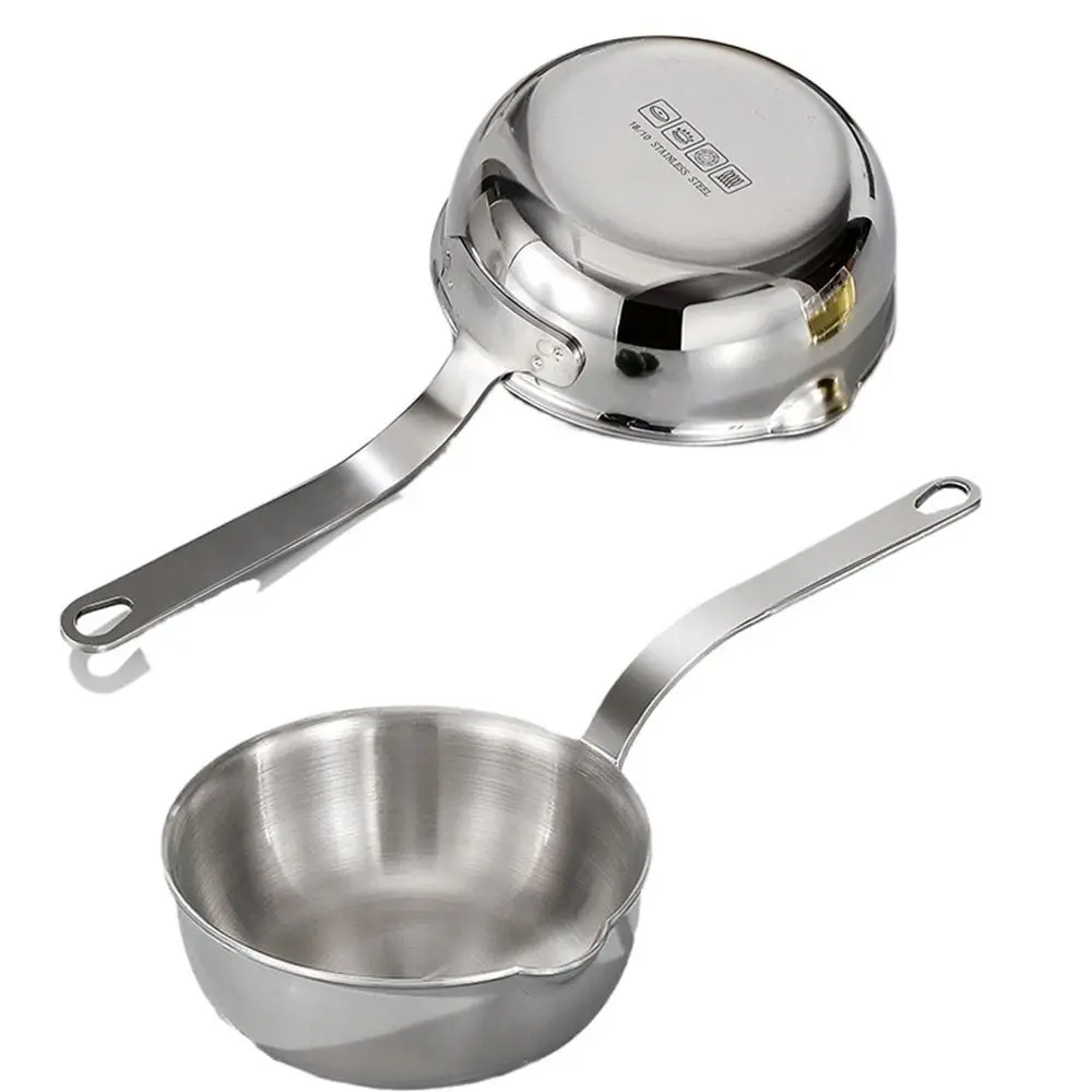 

Scalding-proof Hot Oil Splashing Pot 304 Stainless Steel Ergonomic Handle Egg Frying Pan Hanging Hole Nonstick Butter Warmer