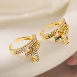 NEWUBY 2024 New Fashion Wedding Bands Ring For Elegant Women Luxury CZ Zircon Inlay Jewelry Wholesale
