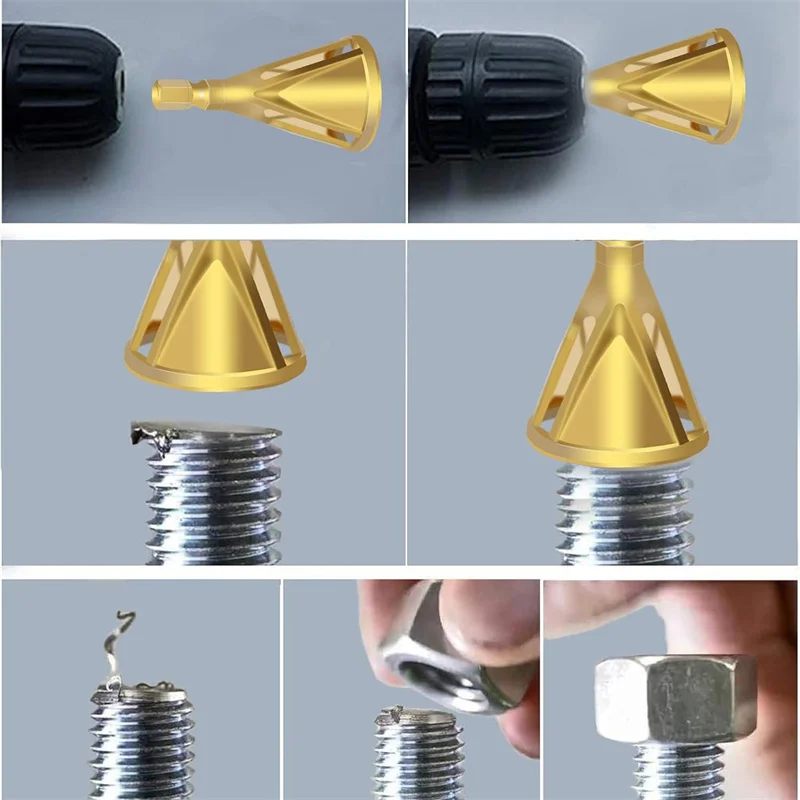 Imagem -06 - Broca de Rebarbação de Aço de Tungstênio Ferramenta de Chanfro Externo Remoção de Rebarbas Ferramentas para Reparo de Rosca de Parafuso Ferramenta de Perfuração de Metal