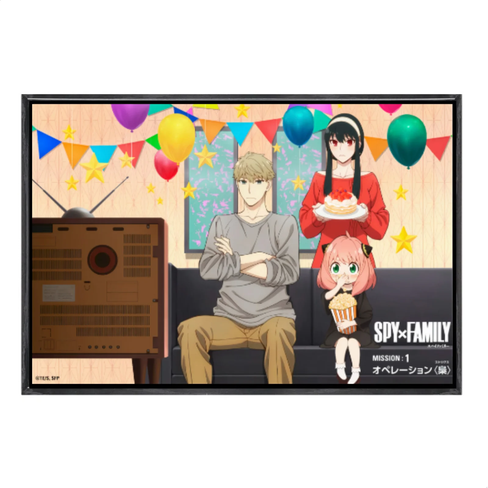 

Японская манга, многоразмерный холст, постер в двойной рамке, настенное искусство, домашний декор Spyx Family для гостиной, спальни