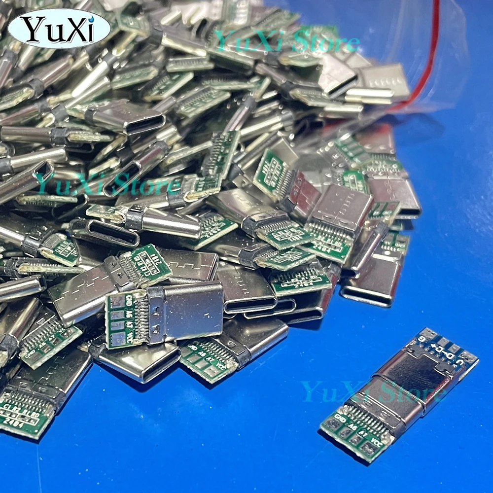 2/5Pcs USB 3.1 Type-C Connector 24Pin Male Female Jack USB Male Plug Electric Terminals Welding DIY Data Cable Support PCB Board