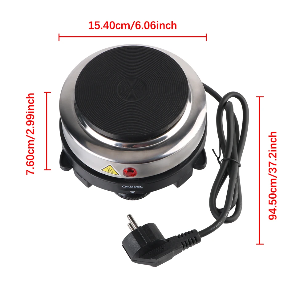 EU Plug Mini Electric Heater Stove Milk Water Coffee Heating Furnace KitchenAppliance Hot Cooker Plate 500W 220V Multifunctional
