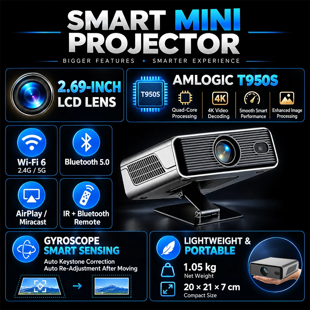 ネイティブ1080P、4K対応、Android 13搭載、オ - Auto Focus Keystone Correction Projector のレビューと価格