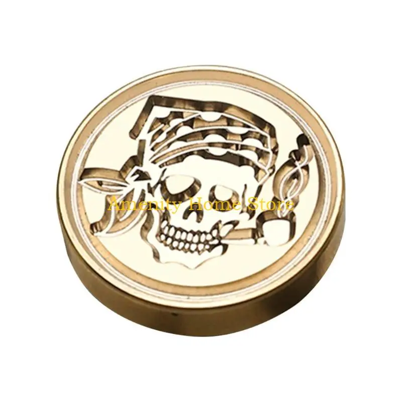 F26C Emboss Wax Seal Stamp Head Removable Sealing Brass Stamp Head for Gift Envelopes