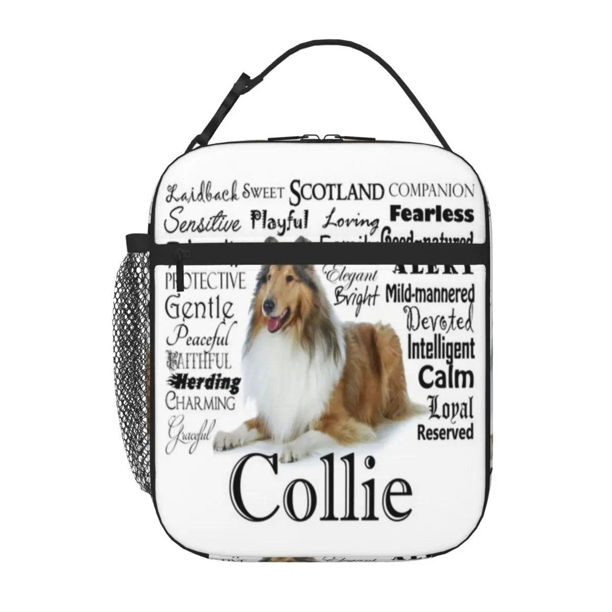 Bestselling Collie Traits Cute Student Lunch Bag Daily Commuting Lightweight Lunch Bag