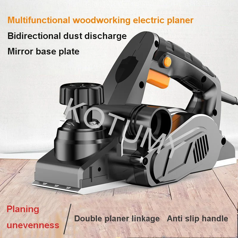 High Power Electric Planer Multifunctional Wood Cutting Power Tool Adjustable Planing Depth 15000RPM 850W