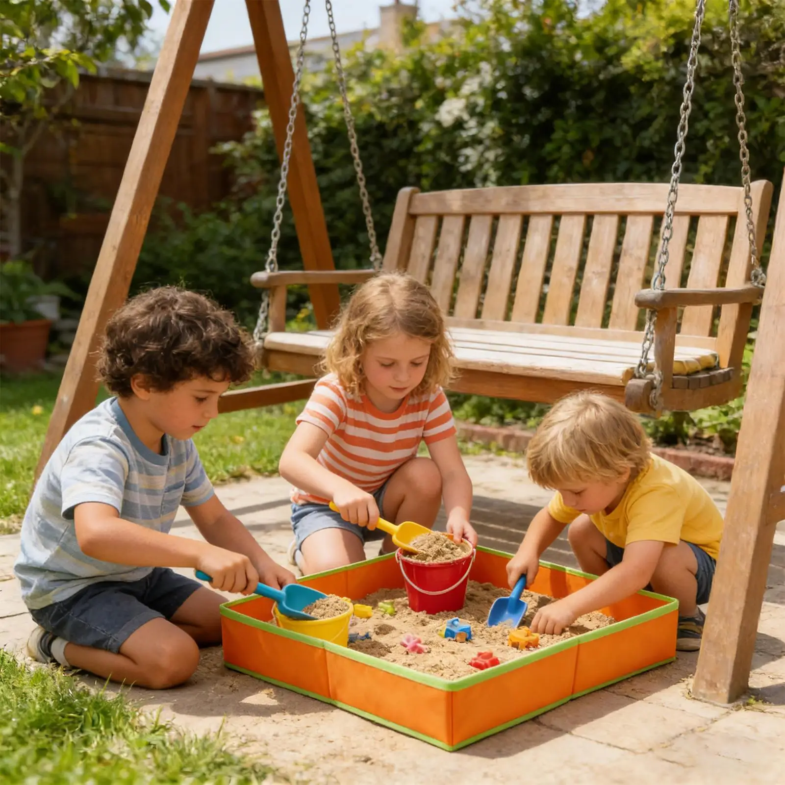 Sand Table for Kids Outdoor Sensory Table Folding Game Tray Foldable  Non-Woven Fabric Kids Sensory Table for Garden Backyards - view 2