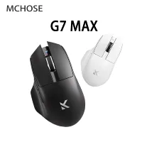Ratón MCHOSE G7 Pro, ratón inalámbrico ergonómico ligero para juegos de oficina PAW3395 55g 800mAh 2,4 GHz RF/BT/ratón trimodo con cable