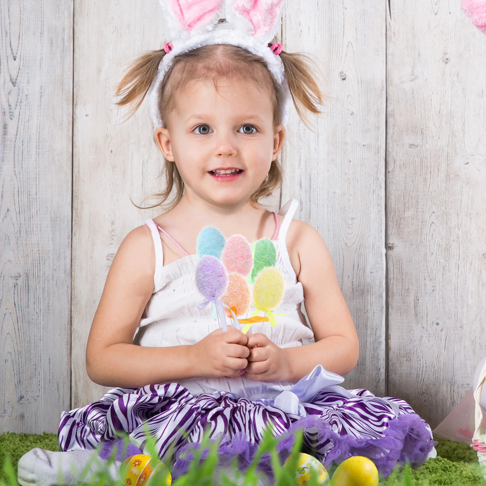 

6pcs Easter Egg Branches 4x6cm 6 Colors Artificial Foam Decor DIY Centerpiece Garland Ornament Easter Party Supplies