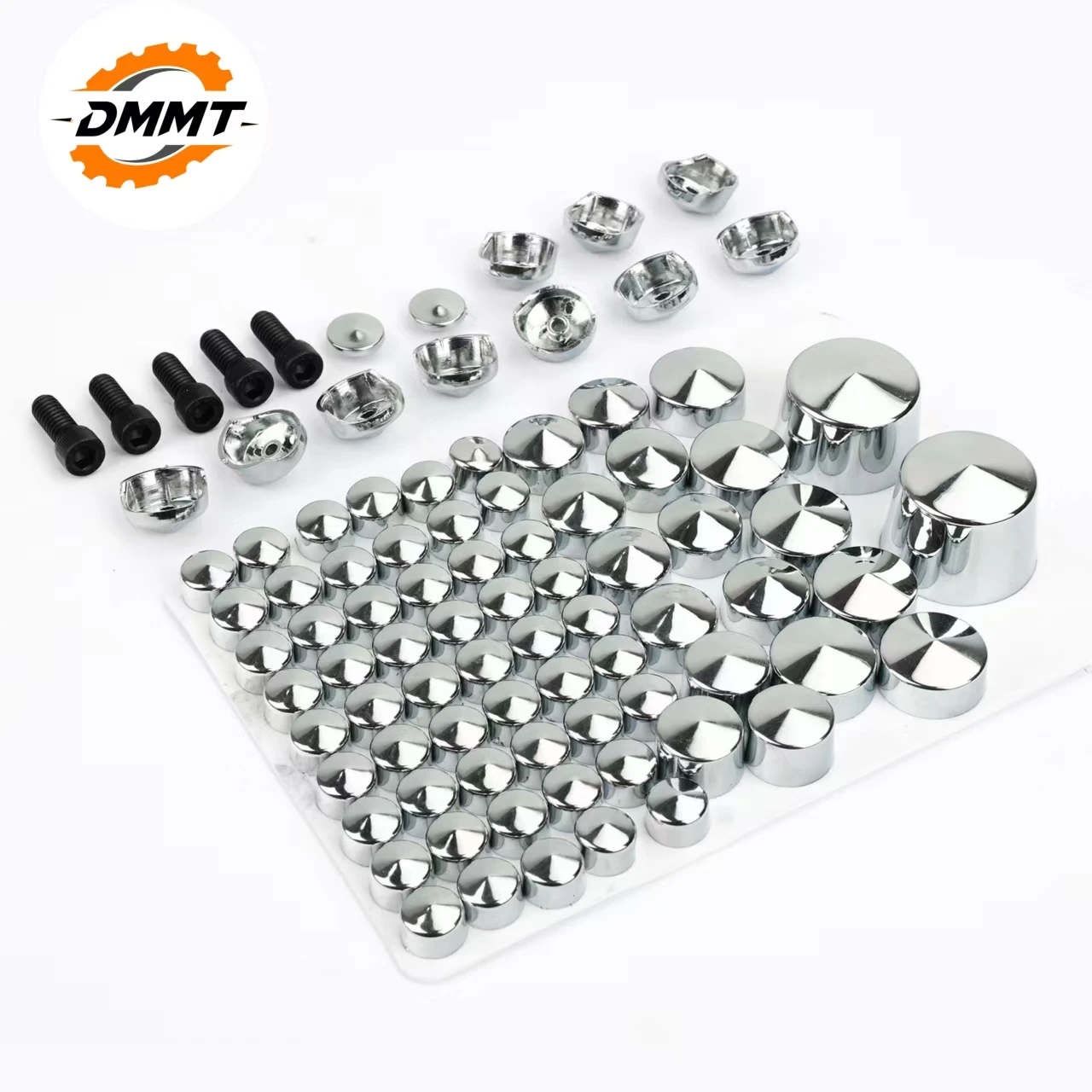81Pcs Bolt Cover Engine Decor Kit For Harley Softail Twin Cam 2007-2013 Toppers Caps Cover Set Screw Caps Chrome Plated Motorcyc