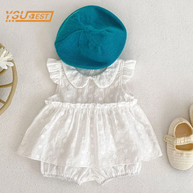 

Summer Newborn Baby Girls Sleeveless Pure Color T-shirt + Shorts Suit Infant Clothing Suit Baby Girls Children Clothes Suit